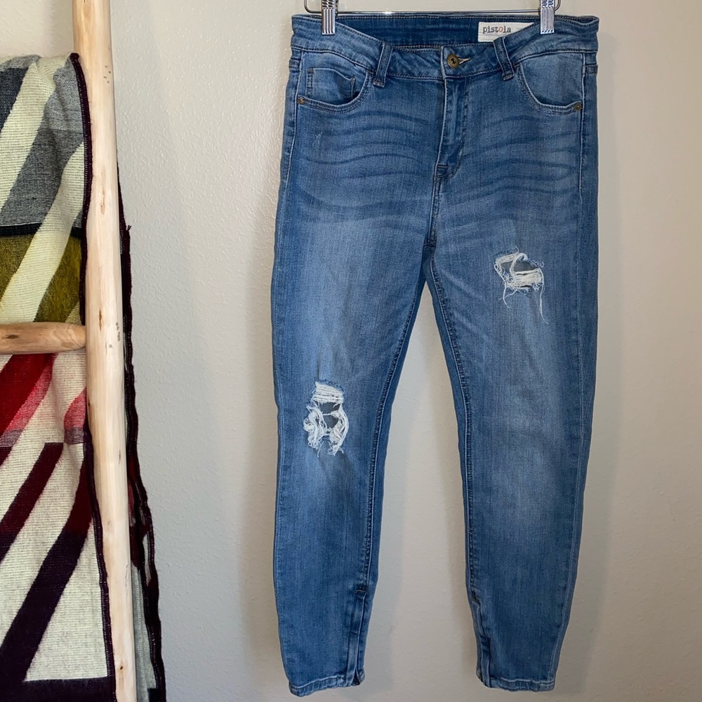 Pistola Ankle Zip Skinny Jeans
